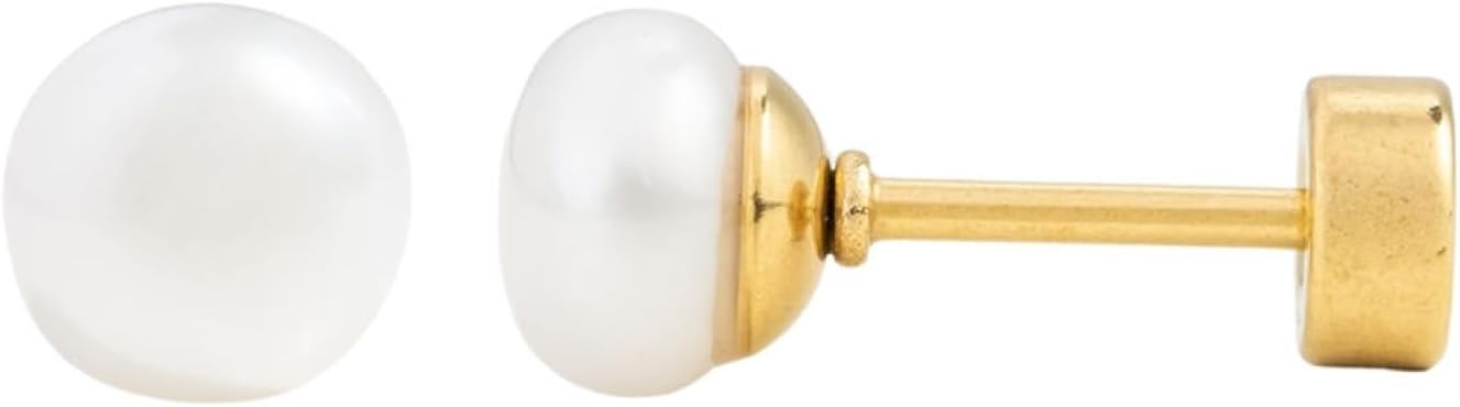 Classic Stud Earrings - Gold, hypoallergenic, flat back earrings, all-day comfort for sensitive ears