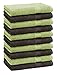 Produktbild Betz 10 Stück Gästehandtücher Premium 100% Baumwolle Gästetuch-Set 30x50 cm Farbe apfelgrün und Dunkelbraun