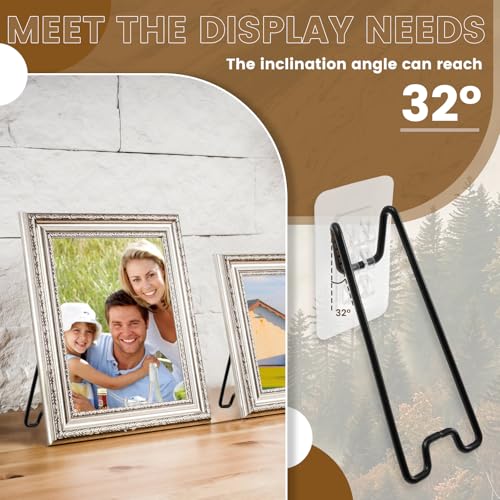 Image of 6Pcs Picture Frame Bracket with Self Adhesive Picture Stand,Stable Frame Stand,Practical Easel Back Easy to Install for Home Office Displays