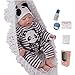 ZIYIUI Poupée Reborn Bébé 50 cm 20 Pouces Réaliste Poupee Garçon en Silicone Souple Simulation Nouveau-Né Jouet Réalité Garçon Fille Reborn Pas Cher Cadeau de Noël