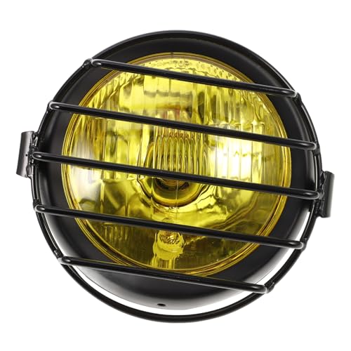 Faro delantero de motocicleta retro Mikinona redondo con luz antiniebla de alta brillantez