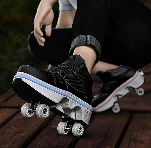 Miniatura 2 de Patines multifuncionales Zapatos de Deformación Automáticos Zapatos de Patinaje Masculino y Femenino Zapatos de Patinaje 2 en 1 Patines de Polea