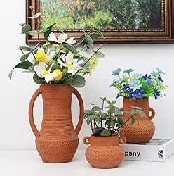 Terracotta Mexican flower vases for decorating cinco de mayo party ideas