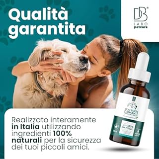 Calmante per Cani e Gatti DB Labo | Olio per Cani e Gatti Naturale da Agricoltura Biologica | Olio 1500mg 15 ml con Omega 3, 6, 9. - Azione rapida.