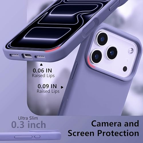 Image of Silicone Case for iPhone 17 Pro Max 6.9-Inch, Silky-Soft Touch Full-Body Protective Phone Case, Shockproof Back Cover for iPhone 17 Pro Max (Pigeon Blue)