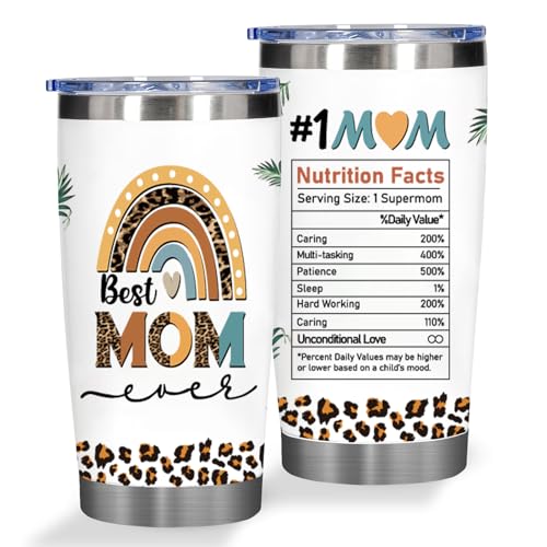 fcaylo Stainless Steel Insulated 20 Oz Mom Tumbler, Perfect for Women