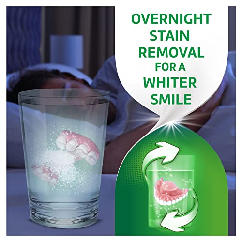 Polident Overnight Whitening Denture Cleaner Tablets, Effervescent Denture Cleanser Tablets - 84 Count (Pack Of 3) #TOP1