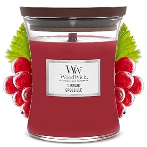 WoodWick Currant Kerze im Glas Mittelgroße