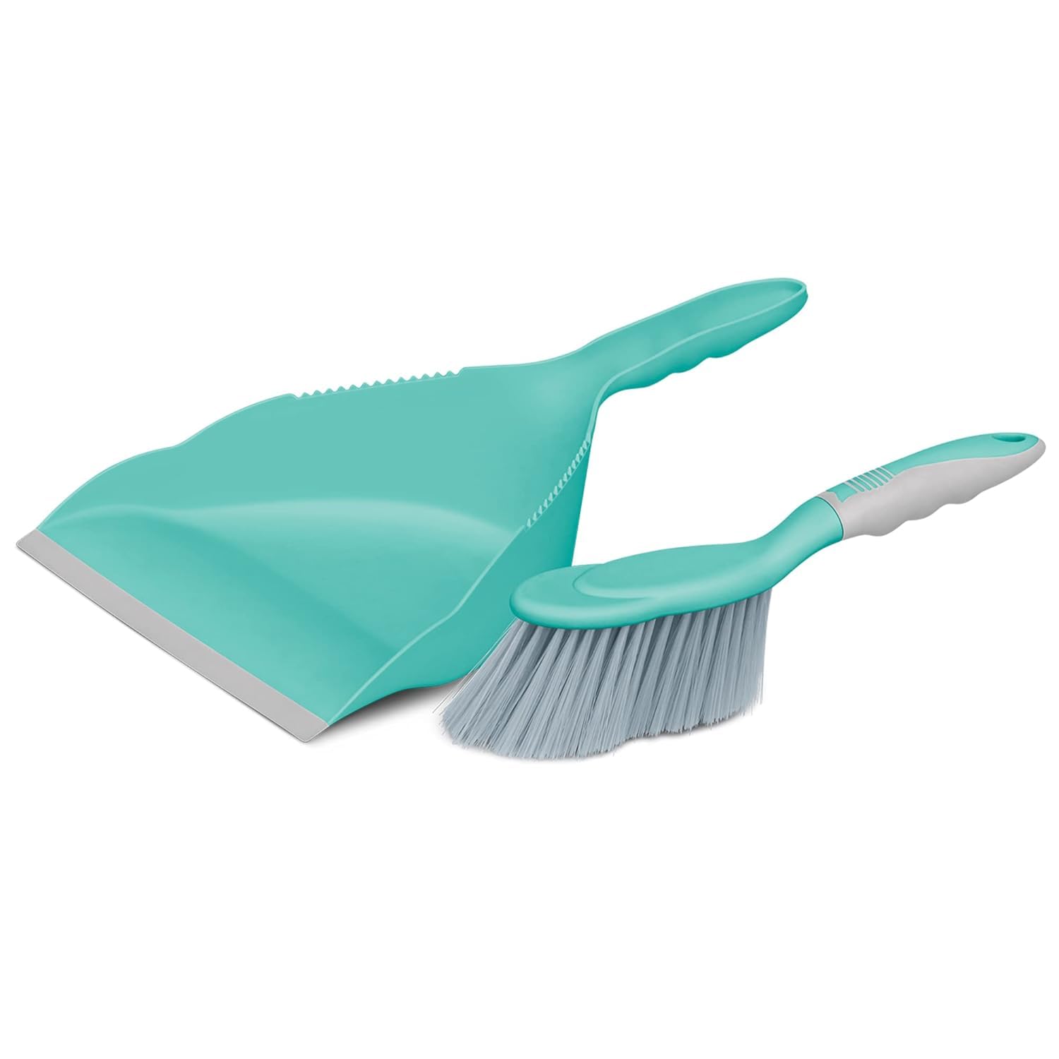 Hellospsindia Dustpan with Brush Plastic Multipurpose Dusting Brush Portable & Easy to Store, Aqua Green