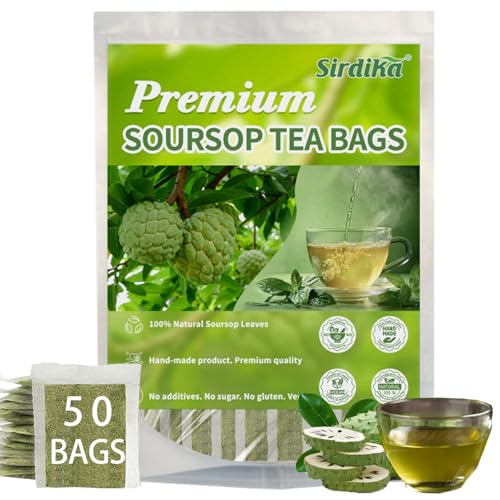 Bolsas de té de hoja de graviola de guanábana premium, té de guanábana, hojas de guanábana, 100% natural y puro, hecho a mano, aumenta la inmunidad,