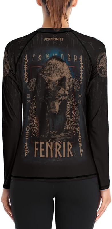 Viking Women's Compression Shirt Long Sleeve MMA BJJ Rash Guard Grappling Jiu Jitsu No Gi