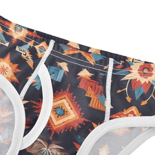 KLL Mexican Fabric Pattern Colorful Little Boys Pure Cotton Nighttime Underwear Cute Undies4
