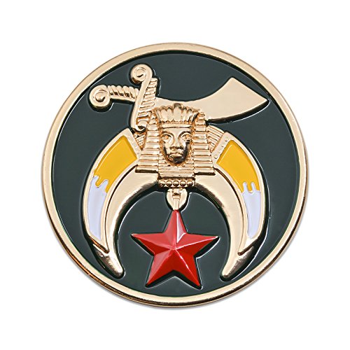 Emblema redondo para coche Masonic Shriner en color verde de 7,62 cm