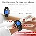 CallToU Wireless Caregiver Pager Call Button for Patient Nurse Alert System for Elderly Monitoring 1000ft Waterproof Call Bell for Home 1 Receiver Wrist Pager 5 SOS Call Buttons