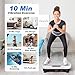 Yoleo Vibration Plate, Workout Vibrating Plate Exercise Machine for Weight Loss, Power Plates Machine Built-in Bluetooth Speaker for Lymphatic Drainage-White