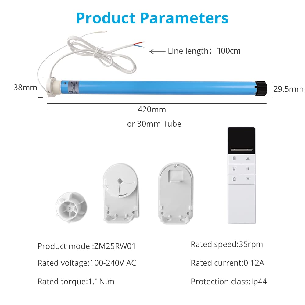 Kit di tende a rullo motorizzate Smart Wifi con telecomando e Echo Voice Tuya APP Timer controllo gruppo motore tubolare fai da te per tubo da 32 mm (6 canali)