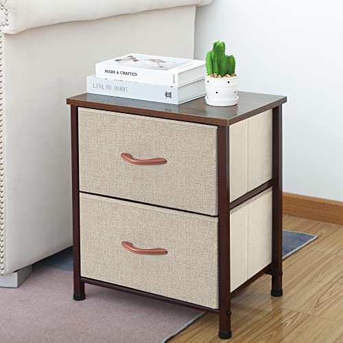 Azl1 Life Concept Storage Dresser Furniture Organizer Unit With 2 Drawers For Bedroom, Hallway, Entryway And Closets, Beige #TOP3