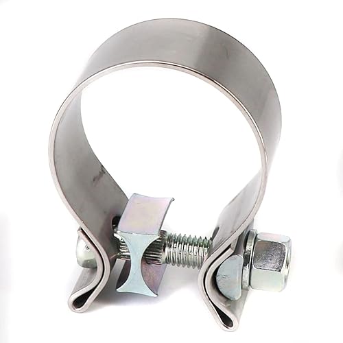 Abrazadera de sello de silenciador de banda estrecha de acero inoxidable de 2.0 pulgadas para tubo de escape de 2.0 pulgadas, silenciador, codo y