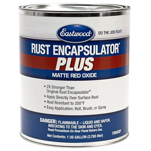 Eastwood Matte Red Rust Encapsulator Plus | Long Lasting Durable Finish 1 Coat Maximum Rust Protection | Heat Resistance up to 350 degrees Fahrenheit | Gallon 1 Pack