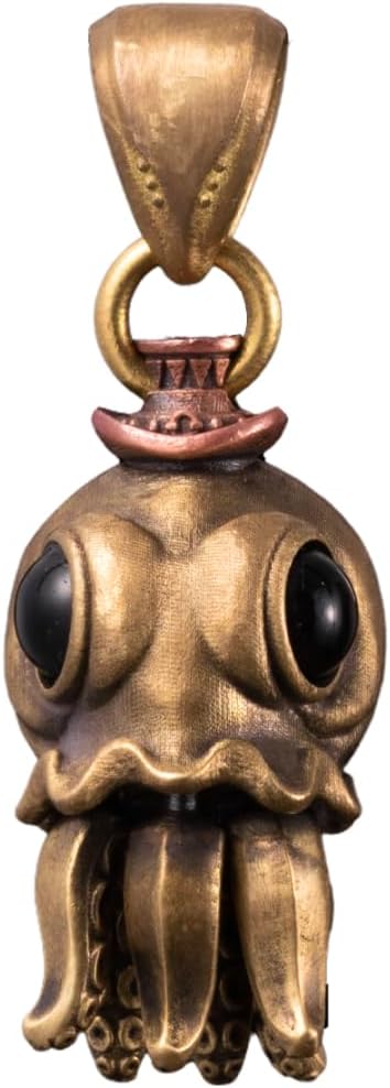 COPPERTIST.WU Octopus Kinetic Pendant for Necklace, Rotating Tentacles Octopus Charm Sea Creative Jewelry Gifts for Men Women