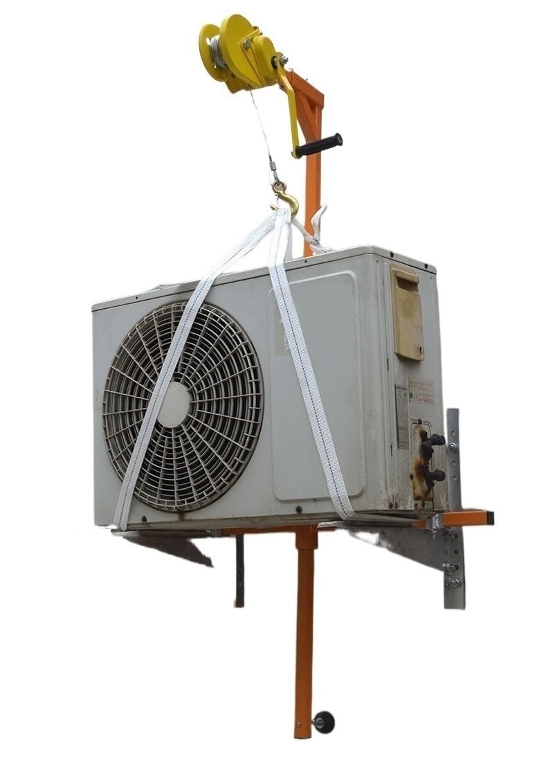 Heavy-Duty AC Outdoor Unit Bracket with 15m Self-Locking Winch - 3HP Support Tool for Secure Air Conditioner Installation &amp; Lifting Solutions