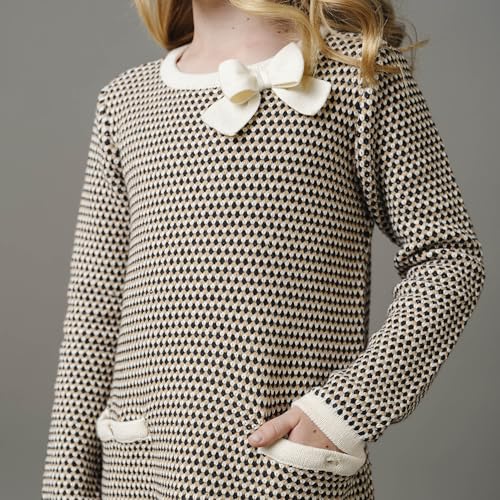 Hope & Henry Girls' Bow Detail Sweater Dress3