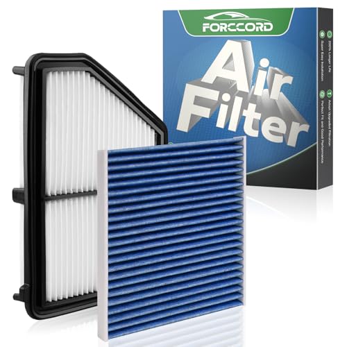 Image of Cabin and Engine Air Filter Fit for Honda Civic (2.0L Gas) 2016-2023 2024 2025 2026 Naturally Aspirated Only Activated Carbon Cabin Filter Replacement CF11182 CA12051 Car Accessories