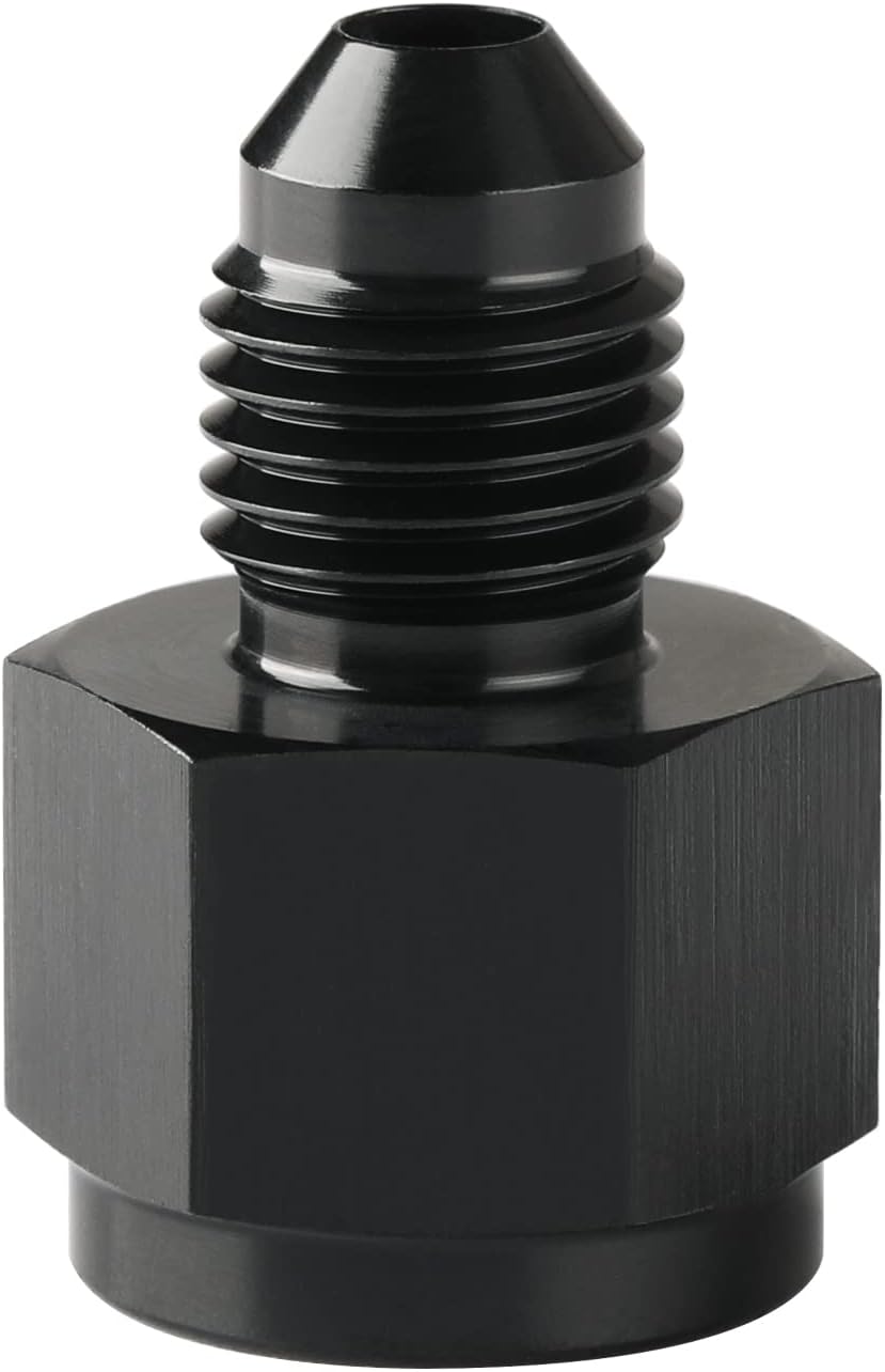 16AN Female to 12AN Male Flare Reducer Adapter Fitting Connector Aluminum Black, Pack of 2