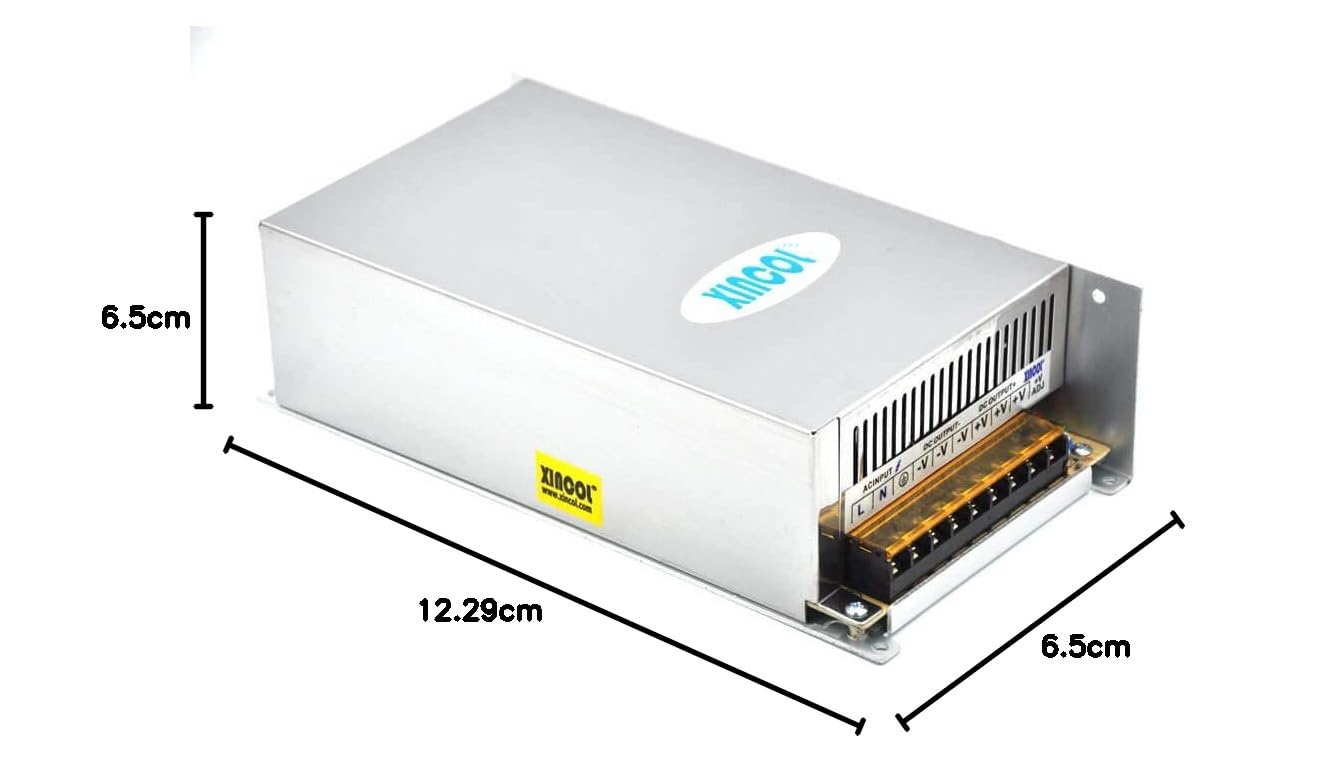 XINCOL AC na DC konwerter AC110 V/220 V na DC 24 V 20 A 500 W zasilacz transformator regulowany do taśmy LED, CCTV, kamery, projektu komputerowego itp.