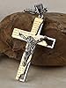 HZMAN Men's Stainless Steel Cross Crucifix Bible Prayer Pendant Necklace Jewelry Gift 22+2" Chain (Gold) #3