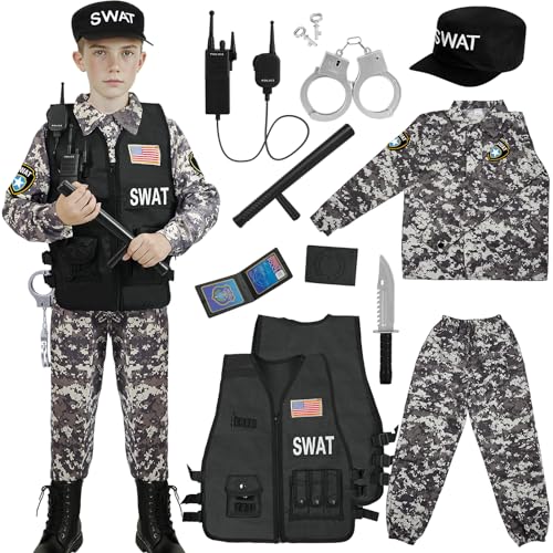 Disfraz Completo SWAT Policía para Niños y Niñas miniatura 1