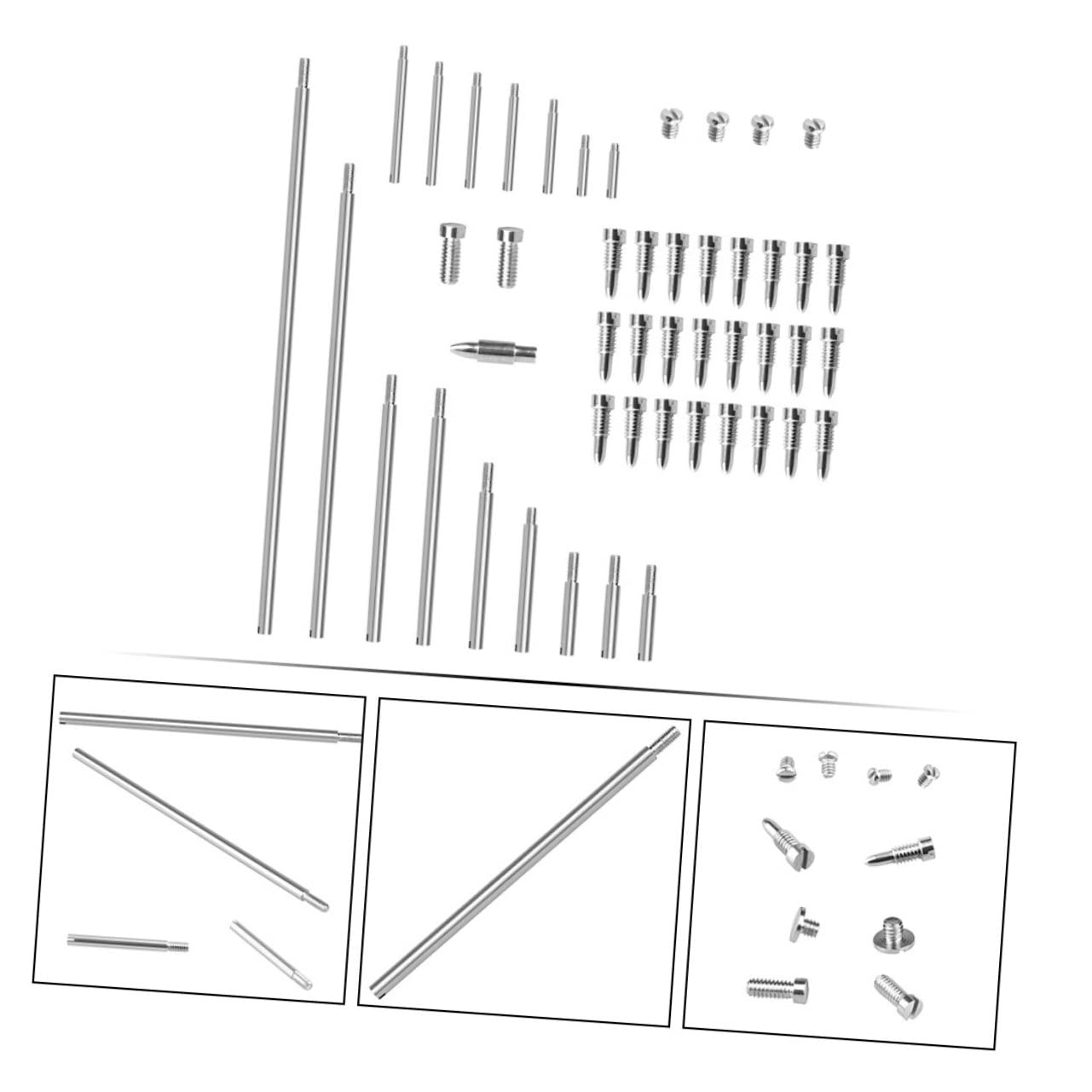 Toyvian 3sets Accessori Per Riparazione Sax Astine Filettate Viti Di Diverse e Perno Per Strumenti Fiato Kit Di Riparazione Per Migliorare La Qualità Del Suono