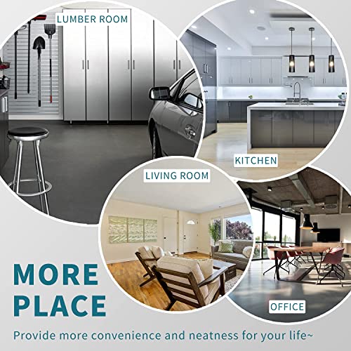 Hcy 6-Tier Storage Shelf Heavy Duty Shelving Unit Nsf Height Adjustable Metal Rack With Wheels For Laundry Bathroom Kitchen Garage Pantry Organization 2100 Lbs Capacity-82*48*18 Inch, (Black) #TOP4