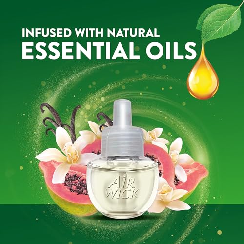 Air Wick Plug in Scented Oil Refill, 1ct, Vanilla & Pink Papaya, Essential Oils, Air Freshener - image 3