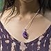 AYANA - Amethyst Necklace, Tumbled Shaped, Healing Crystal for Balance, Calm, Third Eye Chakra, and Pisces Zodiac Alignment