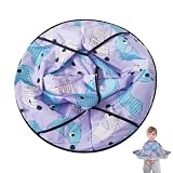 QALPOM Capa de Peluquería para Niños con Diseño de Paraguas para Recoger Pelo, Capa para Cortar Pelo Infantil de Poliéster, Ideal para Casa y Salón, Estampado de Perro Morado, 60 x 37,5 cm