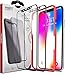 TOZO for iPhone X Screen Protector (2 Packs) Glass [ 3D Full Frame ] Premium Tempered 9H Hardness PET [Soft Edge Hybrid] Super Easy Apply for iPhone 10 work with Black Edge [Case Friend Design]