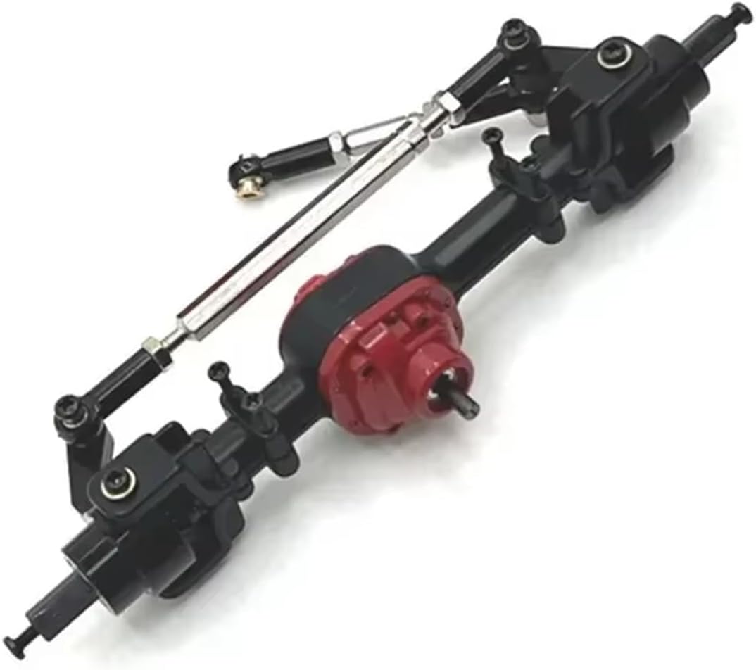 RC Car Front Rear Axle Compatible with MN for MN82 LC79 for MN78 1/12 RC Car Parts Accessories Metal Upgrade Front and Rear Axle Assemblies(Black,Front)