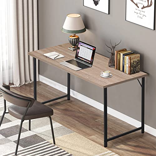 47 Inch Computer Desk Home Office Desk Writing Study Table Modern Simple Style Pc Desk With Metal Frame Gaming Desk Workstation For Small Space，Nature #TOP1