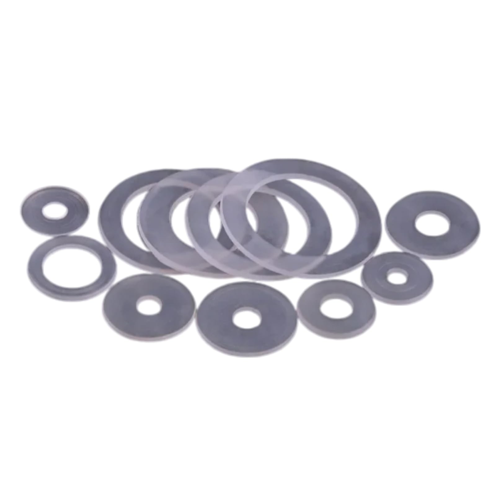 bolsas de metal, Arandelas de nailon transparente M3-M22 Arandela plana de plástico Arandela redonda de PE transparente Anillo aislante(100pcs M4x13x1)