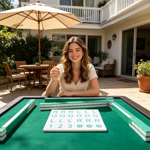 Solo Mahjong Board tablero para práctica de Mahjong miniatura 7