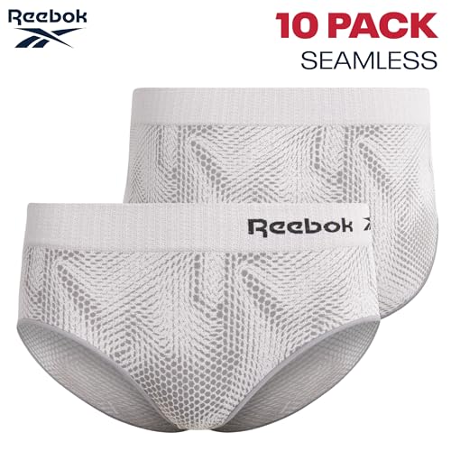 Image of Reebok Womens Hipster Panties Underwear, Stretch Tag-Free Waistband 10 Pack