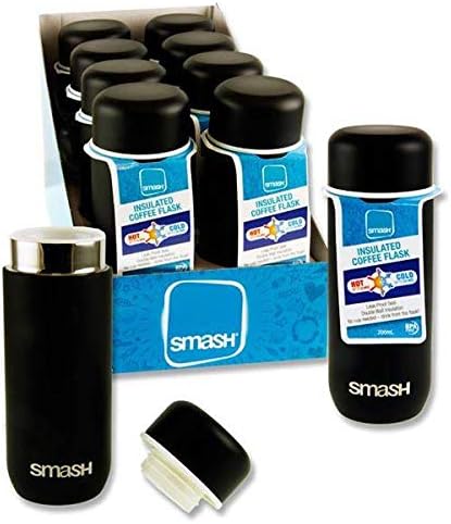Smash 200ml Insulated Leak Proof Double wall Insulated Coffee Flask - Black