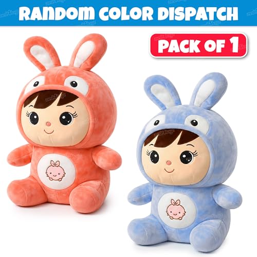 Image of Zest 4 Toyz Soft Toy for Girls (40 cm) | Baby Toys | Cute Stuffed Animal Plush Toy | Rabbit Soft Toy Cuddly Teddy Bear for Kids | Birthday Gift for Girls - Multicolor