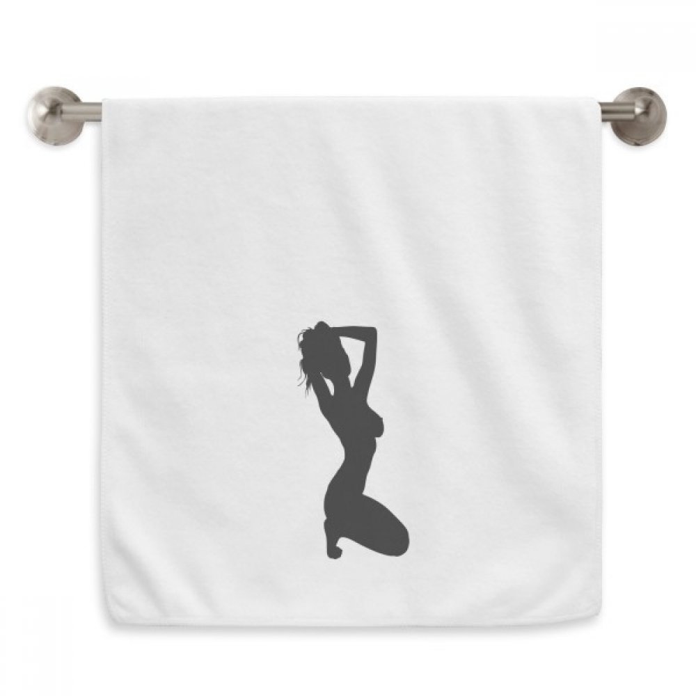 Serviette de toilette Hot Femme Squats au design silhouette moderne pour la salle