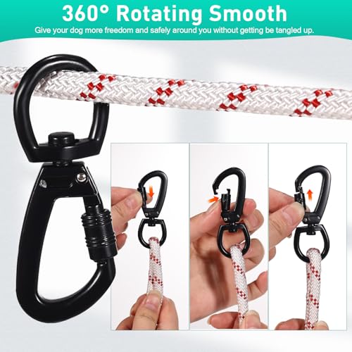 Dog Tie Out Cable for Camping 50ft, Dog Runner for Yard Hold up to 350lbs, Portable Dog Camping Essentials for Outside Dog Tie Out Cable for Camping 50ft, Dog Runner for Yard Hold up to 350lbs, Portable Dog Camping Essentials for Outside