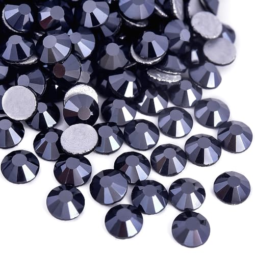 Image of 1440Pieces SS10 /2.7-2.9mm Flat Back Crystal Rhinestones Round Gems for Nail Art,Jet Hematite