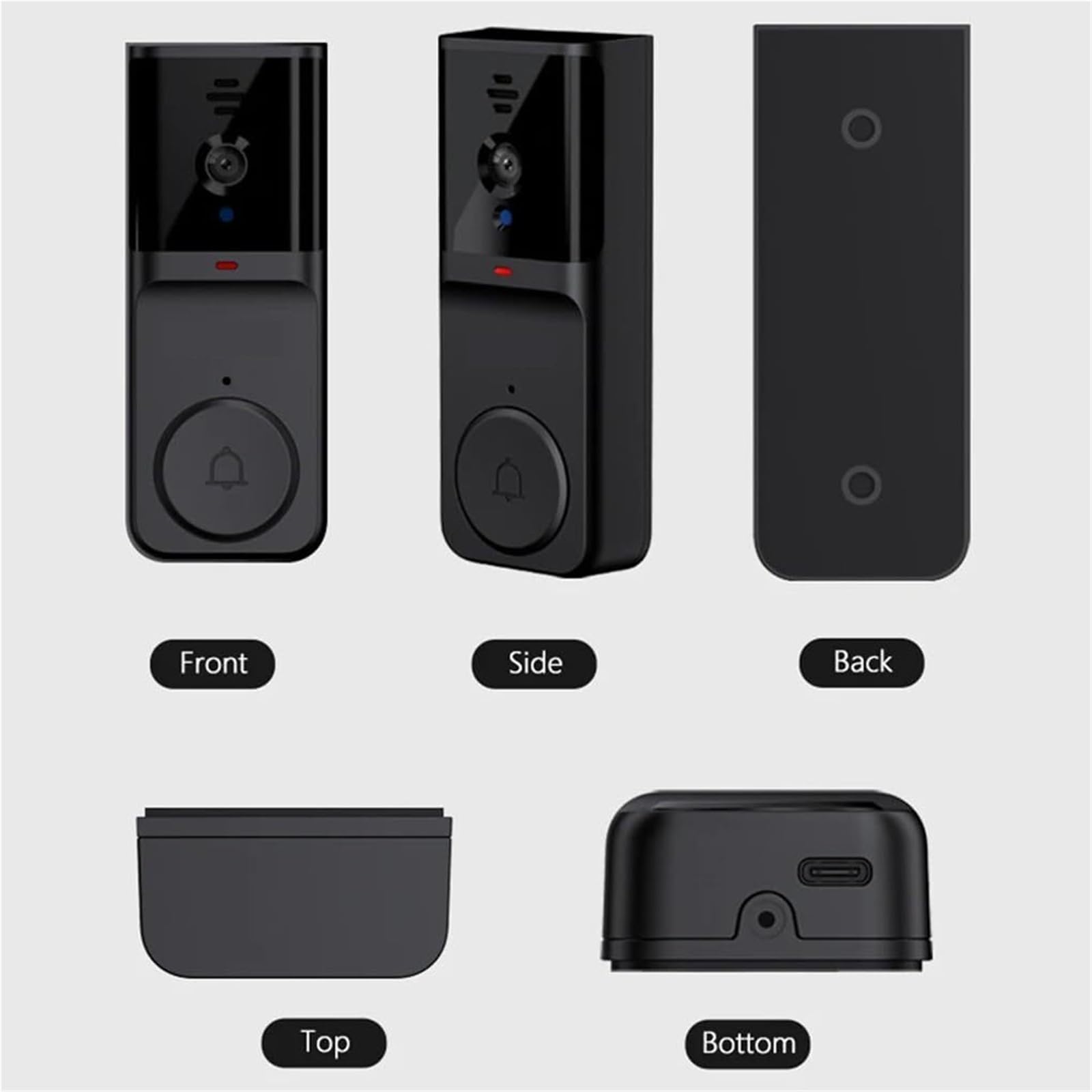 Mothdust Sonnette WiFi Intelligente Ecran 4.3 Pouces IPS Camara sans Fil