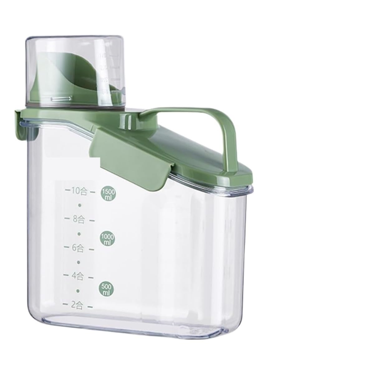 CVdrtyED Dry Food Cereal Dispenser Cereal Dispenser Dry Food Airtight Container Kitchen Storage Pantry Rice Container(Grün,1600ml)