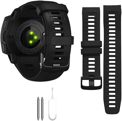 Threeeggs Correa de repuesto compatible con Garmin Instinct, 0.866 in, accesorio de reloj inteligente, correa de silicona suave para Garmin Instinct